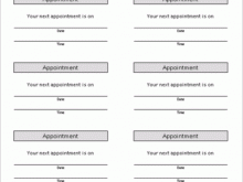 20 Standard Appointment Card Template Printable Formating for Appointment Card Template Printable
