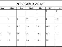 20 Standard Daily Calendar Template November 2018 For Free by Daily Calendar Template November 2018