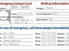 20 The Best Free Printable Emergency Card Template Now for Free Printable Emergency Card Template