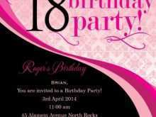 21 Adding Invitation Card Template For 18Th Birthday With Stunning Design with Invitation Card Template For 18Th Birthday