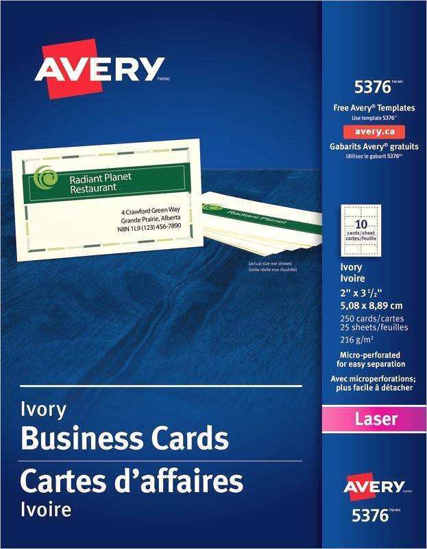 Free Avery Business Card Template 5376 Cards Design Templates