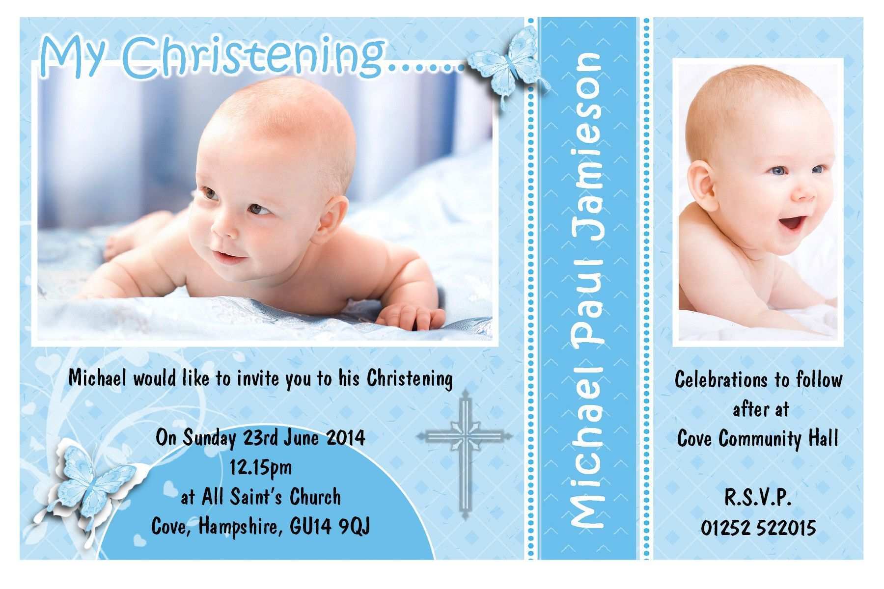 Invitation Card Sample Christening Cards Design Templates