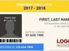 21 Blank Employee Id Card Template Size PSD File for Employee Id Card Template Size