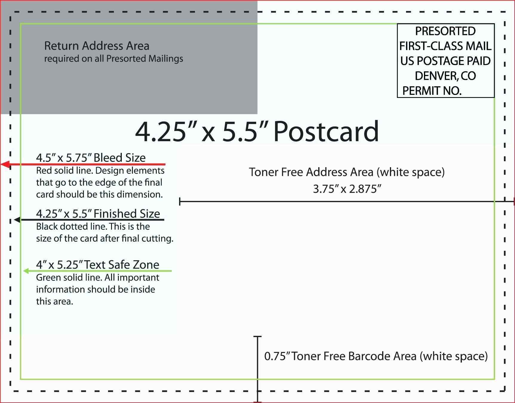 Usps Postcard Template Guidelines Cards Design Templates