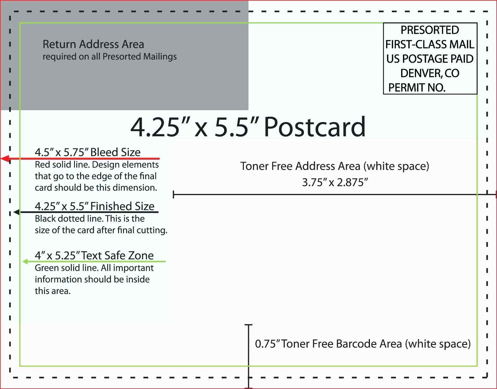 Usps Postcard Guidelines Template Creative Design Templates