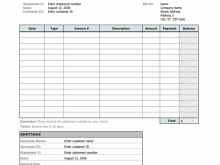 Tax Invoice Statement Template