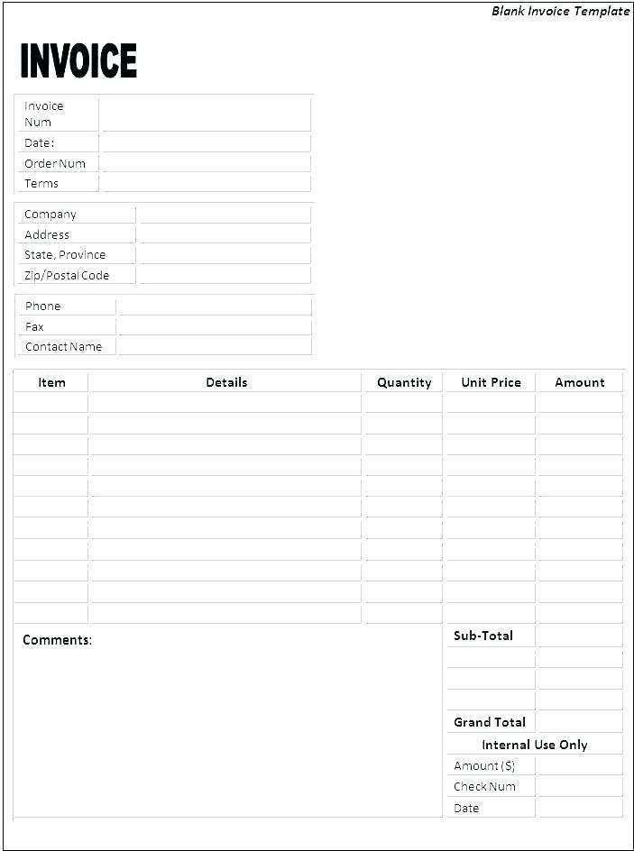 21 Format Blank Payment Invoice Template For Free by Blank Payment Invoice Template