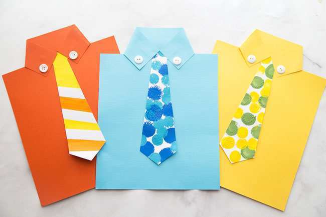 Father'S Day Necktie Card Template - Cards Design Templates
