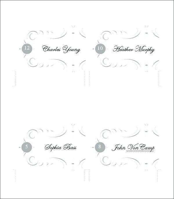 21 Free Printable Folding Place Card Template Microsoft Word For Free ...