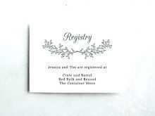 Free Printable Wedding Registry Card Template