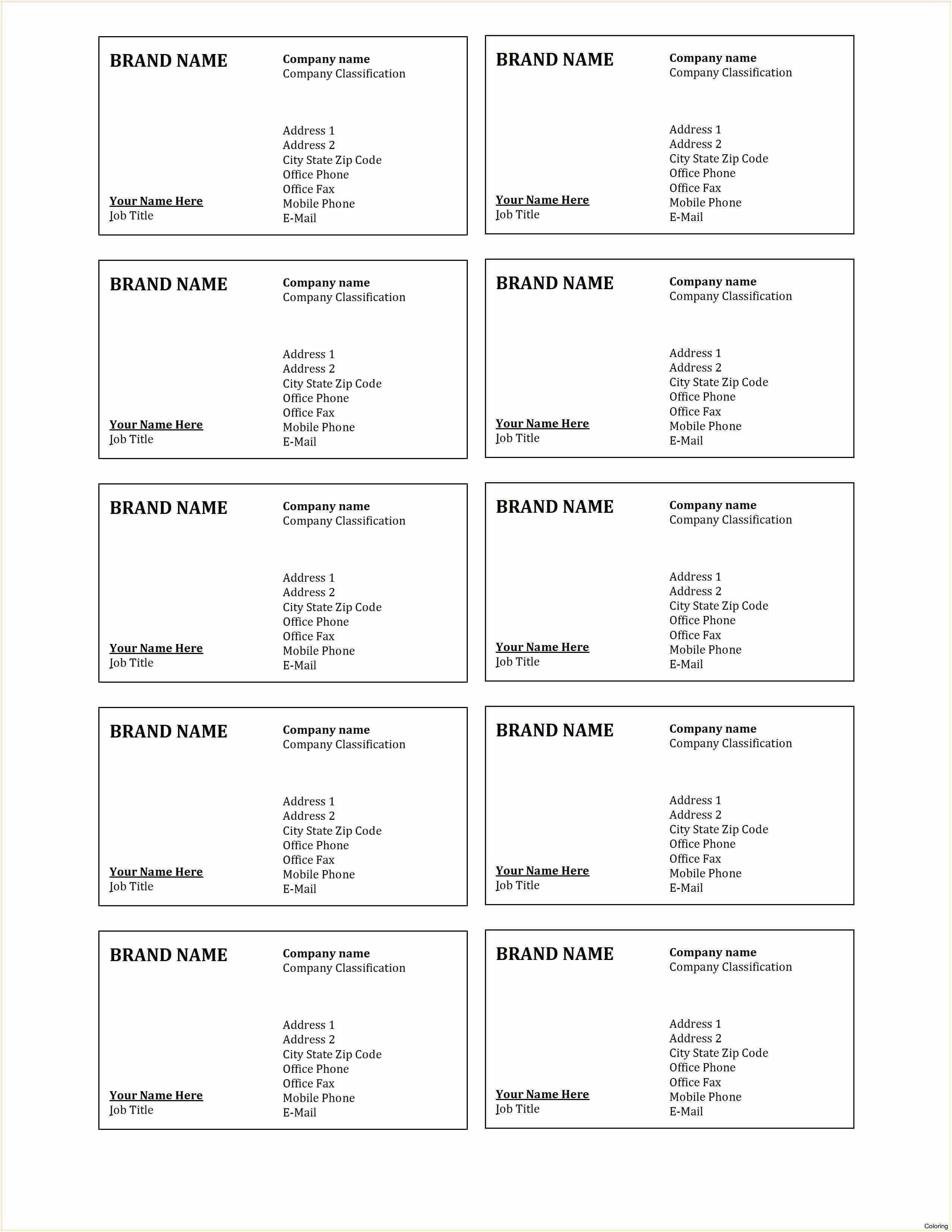 Word Business Card Template : Word Business Cards Templates : You'll find many free business card templates have matching templates for letterhead, envelopes, brochures, agendas, memos, and more.