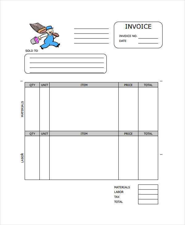 21 How To Create Invoice Template Materials Labor for Ms Word by Invoice Template Materials Labor
