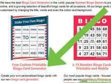21 How To Create Make A Bingo Card Template Formating by Make A Bingo Card Template