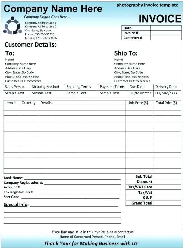 generic contractor invoice template cards design templates