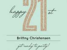 21 Printable 21St Birthday Card Template Free For Free with 21St Birthday Card Template Free