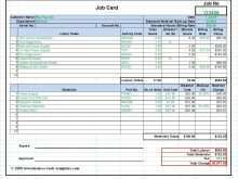 21 Printable Job Card Template Excel Free With Stunning Design for Job Card Template Excel Free