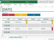 School Schedule Template Xls