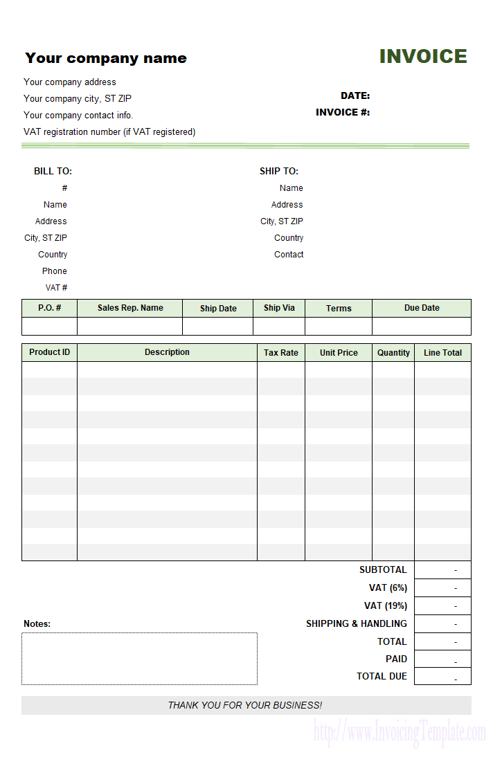 Uae Vat Invoice Template Excel - Cards Design Templates