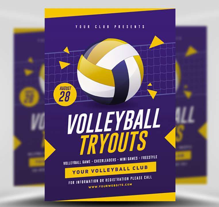 21 Printable Volleyball Flyer Template Free Formating for Volleyball Flyer Template Free