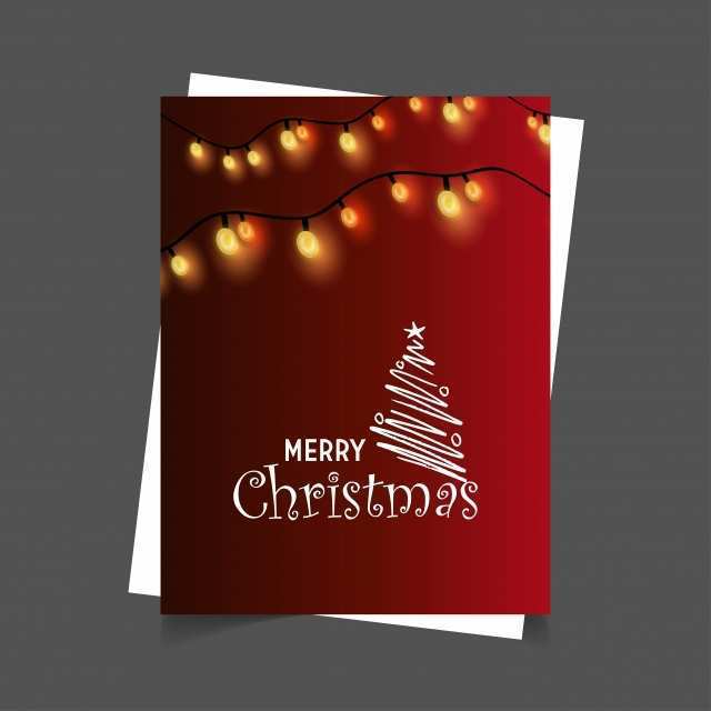 21 Standard Christmas Lights Card Template With Stunning Design with Christmas Lights Card Template