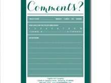 21 Standard Free Printable Comment Card Template with Free Printable Comment Card Template