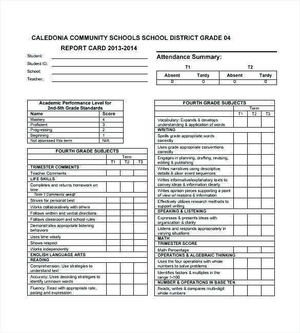 21 Standard Free Printable Kindergarten Report Card Template For Free For Free Printable Kindergarten Report Card Template Cards Design Templates