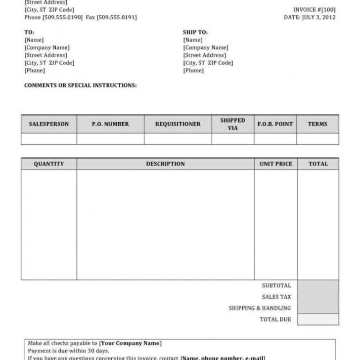21 Standard Personal Invoice Samples Now for Personal Invoice Samples