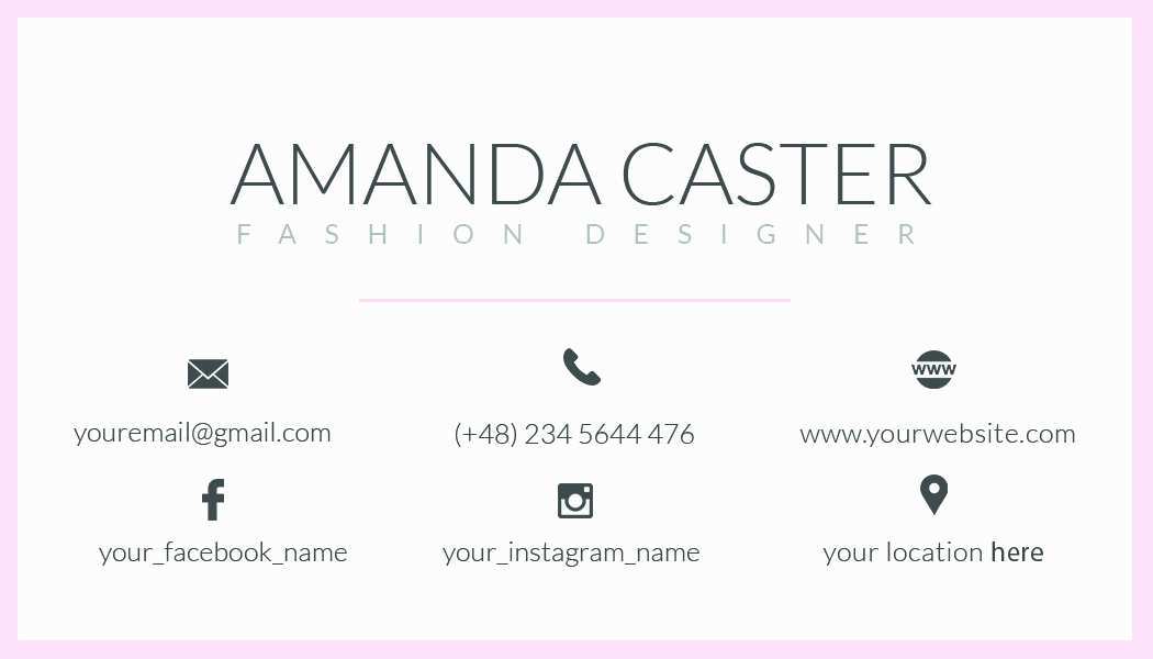 21 The Best Instagram Name Card Template PSD File with Instagram Name Card Template