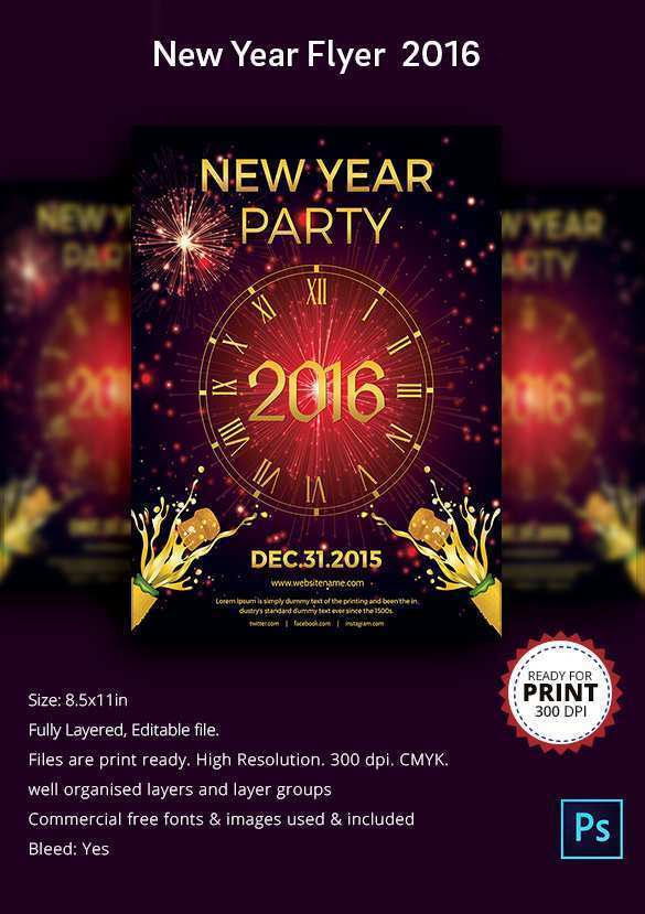 21 The Best New Year Invitation Card Templates PSD File for New Year Invitation Card Templates