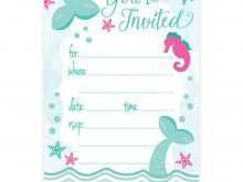 21 Visiting Mermaid Birthday Card Template PSD File for Mermaid Birthday Card Template