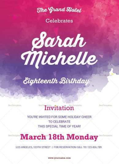 22 Adding Invitation Card Template Debut for Ms Word with Invitation Card Template Debut