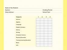 22 Blank Homeschool Report Card Template Elementary Formating with Homeschool Report Card Template Elementary