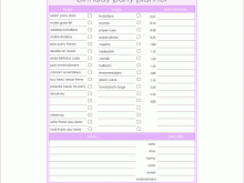 22 Create Birthday Party Agenda Template Now for Birthday Party Agenda Template