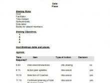 Meeting Agenda Template In Word