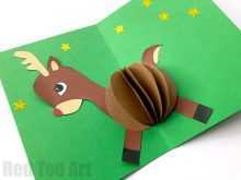 22 Creative Reindeer Pop Up Card Template Now for Reindeer Pop Up Card Template