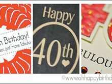 22 Customize 40Th Birthday Card Template Free in Photoshop for 40Th Birthday Card Template Free