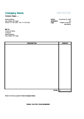 22 Customize Blank Invoice Template Excel Templates for Blank Invoice Template Excel