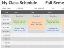 22 Customize My Class Schedule Template PSD File for My Class Schedule Template