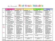 22 Customize Our Free First Grade Class Schedule Template Maker for First Grade Class Schedule Template