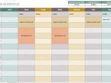 Hourly Class Schedule Template