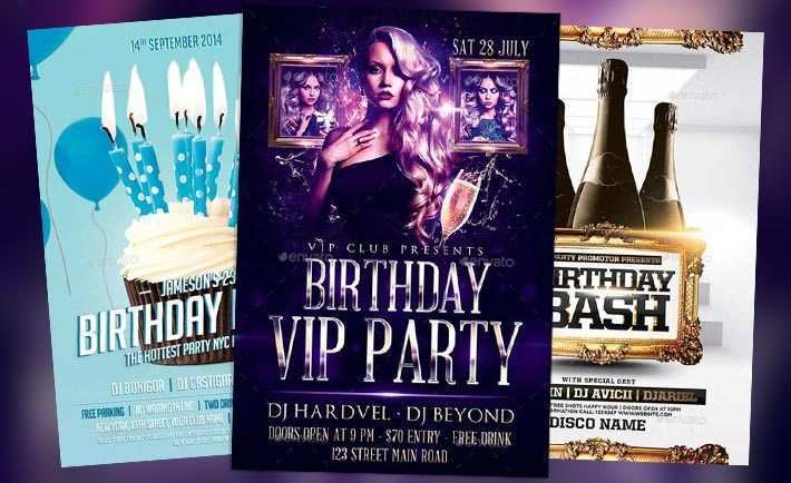 22 Format Birthday Flyer Template Psd Layouts with Birthday Flyer Template Psd