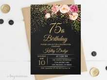 22 Free 75Th Birthday Card Template With Stunning Design by 75Th Birthday Card Template