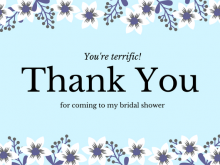 22 Free Printable Thank You Card Template For Bridal Shower PSD File by Thank You Card Template For Bridal Shower