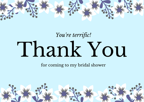 22 Free Printable Thank You Card Template For Bridal Shower PSD File by Thank You Card Template For Bridal Shower