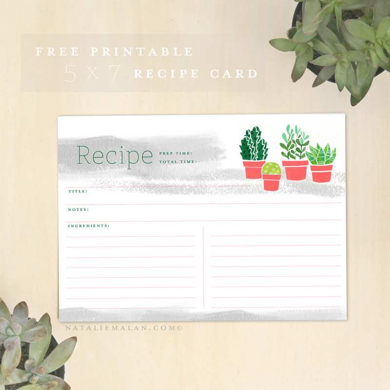 22 Printable 5 X 7 Recipe Card Template Formating with 5 X 7 Recipe Card Template
