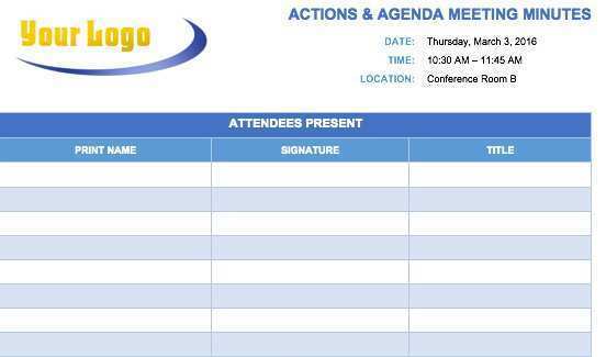 22 Printable Meeting Agenda Template With Action Items Layouts with Meeting Agenda Template With Action Items