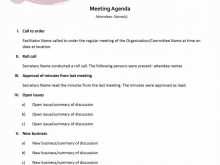 Microsoft Office 2016 Meeting Agenda Template
