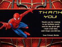 22 Standard Spiderman Thank You Card Template in Word by Spiderman Thank You Card Template