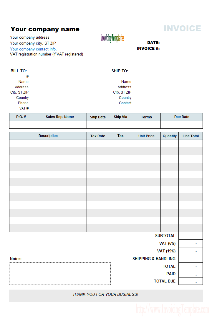 22 The Best Excel Invoice Template Hourly Rate for Ms Word with Excel Invoice Template Hourly Rate