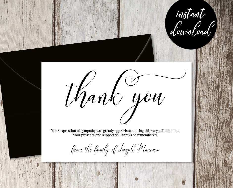 22 The Best Thank You Card Template Funeral For Free for Thank You Card Template Funeral
